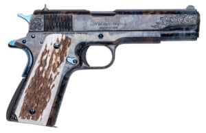 CNC FIREARMS CNCTRADITION Colt Government .45 ACP 5-inch pistol with stag grips and color case hardened frame