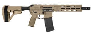 Diamondback DB15 Obsidian pistol in Flat Dark Earth chambered in .300 AAC Blackout with SBA5 brace