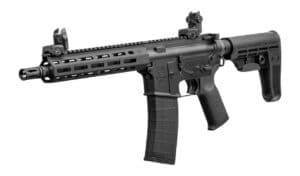 Tippmann Arms M4-22 Elite .22 LR pistol with 11 inch threaded barrel and T5 arm brace, black parkerized finish