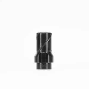 HUXWRX 3-lug muzzle device for 9mm with 1/2x28 threads in matte black
