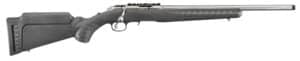 Ruger American Rimfire .22 WMR 18in threaded stainless rifle with black synthetic modular stock
