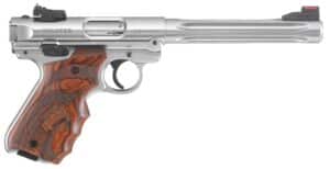Ruger Mark IV Hunter .22 LR pistol with 6.88 in fluted bull barrel and target laminate grips