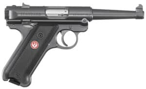 Ruger 40104 Mark IV  22 LR 10+1 4.75" Satin Stainless Tapered Barrel, Blued Steel Slide & Aluminum Frame, Checkered Synthetic Grip