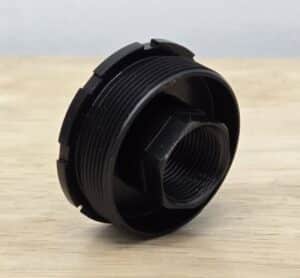 BOSS Suppressors MNT-58-SS-BLK 5/8x24 stainless direct thread hub adapter in black