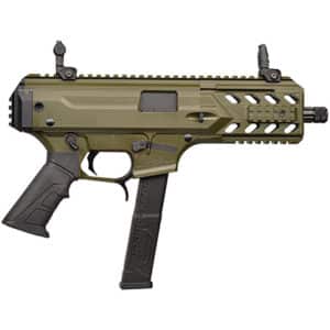 GForce Arms BLADE6 9mm 6-inch Olive Drab Green pistol, left-side view