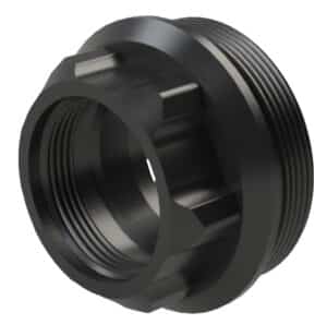 PWS PUB mount suppressor hub interface in black with 1.375x24 threads