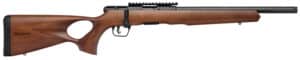 Savage B22 Timber Thumbhole .22 LR rifle with thumbhole stock and threaded muzzle