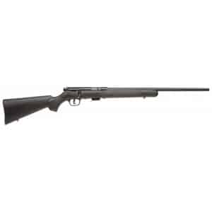 Savage 93 F .22 WMR bolt-action rifle with black synthetic stock and blued barrel