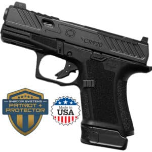 Shadow Systems CR920 Elite Slide 9MM 3.41 inch pistol, optic-ready, night sights, black