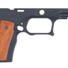 Sharps Bros grip module for Springfield Echelon with black anodized finish and Brazilian Cherry panels