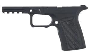 Sharps Bros Ruger RXM black grip module with wood grip panels