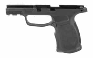 Strike Industries Enhanced Grip Module for SIG P365 in black showing textured grip and flared magwell