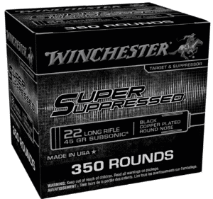 Winchester Super Suppressed .22 LR 45 Grain Rimfire Ammo - 350 Rounds