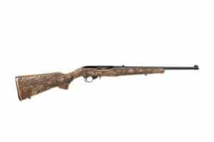 Ruger 10/22 Whitetail blued rifle with engraved walnut stock and 18.5 inch barrel