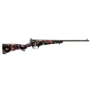 Savage Rascal youth .22 LR bolt-action rifle with red white and blue synthetic stock