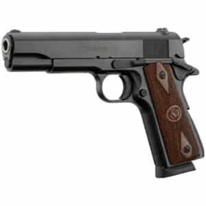 Chiappa 1911 Field 9mm 5in black slide with diamond-checkered walnut grips