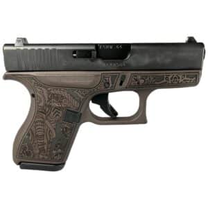 Glock 42 Custom Elephant Engraved Vortex Bronze Frame .380 ACP 3.25 in barrel