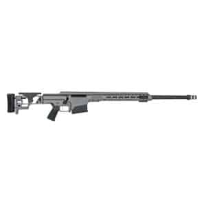 Barrett MRAD 7mm PRC folding stock rifle with 26-inch fluted barrel in tungsten grey finish