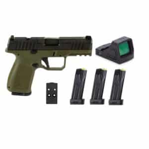 Rost Martin RM1C 9mm 4in OD Green pistol with Viridian RFX11 optic bundle
