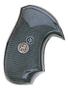 Pachmayr Compac compact black rubber grip for Rossi small-frame revolver, checkered finish