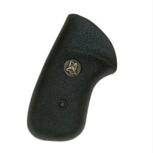 Pachmayr 03270 compact black rubber pistol grip for S&W K/L-frame round butt, checkered finish