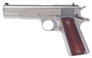 Colt Mfg O1070BSTS 1911 Government 45 ACP 7+1 5" Stainless National Match Barrel, Serrated Slide & Frame w/Beavertail, Redwood Grip