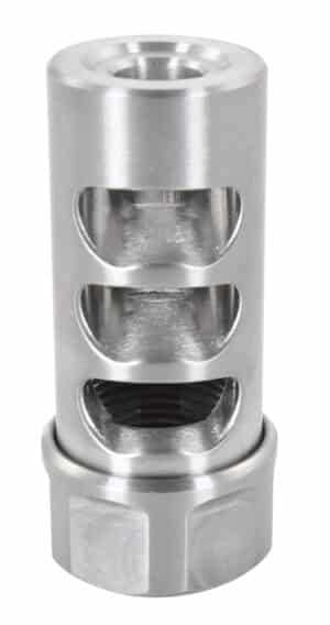 American Precision Arms G2M1230S Gen 2 Micro Bastard Self Timing Brake Stainless Steel with 1/2"-28 tpi Threads, 1.86" OAL & .750" Diameter for 30 Cal AR-Platform & Hunting Rifles