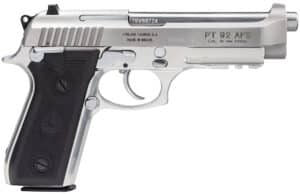 Taurus 1-920159-17 92  Serrated Frame 9mm Luger 17+1 5" Matte Stainless Steel Barrel, Matte Stainless Steel Serrated Slide, Stainless Aluminum Frame w/Picatinny Rail, Black Polymer Grip, Right Hand