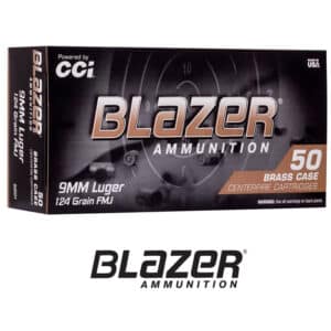 Blazer Brass 9MM 124 Grain FMJ Box of 50