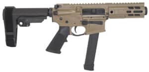 Brigade BM-9 9mm AR pistol in FDE with SBA3 brace and M-LOK handguard