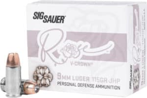 SIG 9MM 115GR V-CROWN ROSE 20R