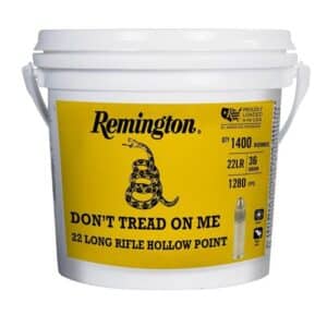 Remington Golden Bullet 250th Anniversary "Don't Tread On ME" Ammunition .22 LR 36gr HP 1280 fps 1400/ct Bucket