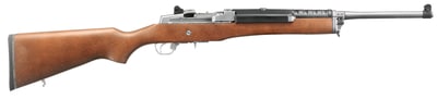 RUGER MINI-14 RANCH RIFLE 5.56 18.5" STS HARD WD STK 5RD