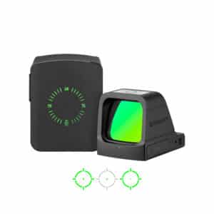 OSIGHT X 3MOA DOT + 32 MOA CIRCLE GREEN DOT SIGHT W/ CHARGING COVER, BLACK
