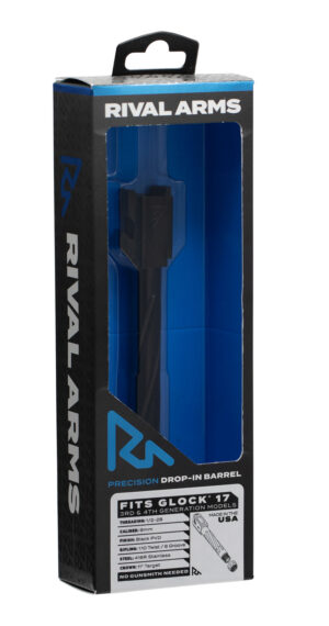Rival Arms RA20G102A 9mm 4.49in fluted threaded barrel Black PVD for Glock 17
