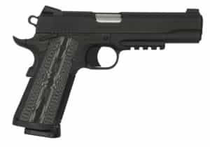 Colt Mfg O1080RGCCU CCU Rail Government 45 ACP 8+1 5" Stainless National Match Barrel, Matte Black DLC Serrated Stainless Steel Slide & Frame w/Picatinny Rail Black Scalloped G10 Grip, Ambidextrous
