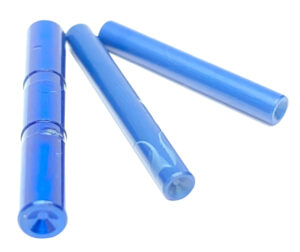 Cross Armory CRG5PSBL 3-pin dimpled pin set in blue 4140 steel