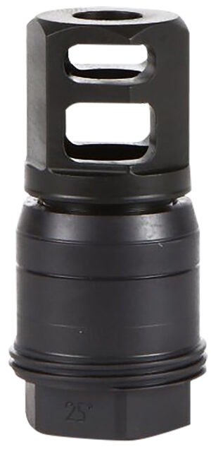 Sig Sauer SL55612X2825DEGM Clutch-Lok QD Muzzle Brake Black Stainless Steel with 1/2" 28 tpi Threads for 5.56mm 25 Degree Taper