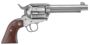 Ruger Vaquero .45 Long Colt 4.62-inch high-gloss stainless revolver with hardwood grips