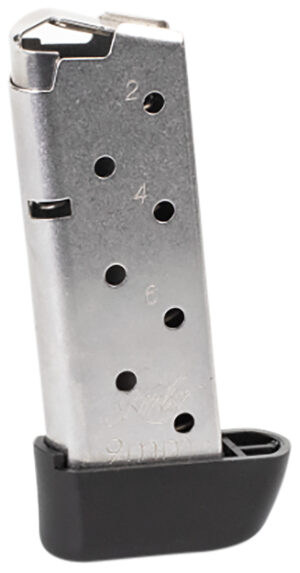 Kimber Mfg, Inc 1200845A Micro 9 7rd Extended 9mm Luger Silver Stainless Steel