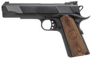 Iver Johnson EAGLE9 9mm 5 inch matte blued 1911-style pistol with wood grips