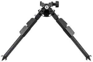 MDT CKYE-Pod Gen2 double-pull bipod, black anodized aluminum with spiked feet