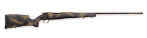 Weatherby Mark V Apex 224 WBY Mag 24-inch fluted threaded barrel coyote tan and graphite black Cerakote