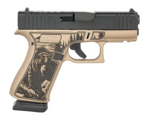 Glock G43X 9mm with serrated steel slide and ambidextrous controls