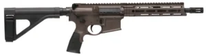 Daniel Defense DDM4 V7P 10.3in AR pistol Brown Cerakote with pistol stabilizing brace