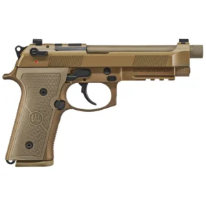 Beretta M9A4 G FDE 9mm pistol with 5.1 inch threaded barrel and FDE finish