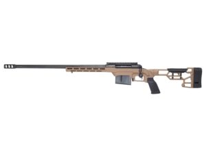 Savage 110 Precision left-hand .338 Lapua Magnum rifle 24-inch heavy barrel MDT LSS XL chassis FDE