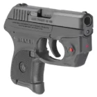 Ruger LCP .380 ACP 2.75 inch blued barrel black polymer frame with Viridian red laser