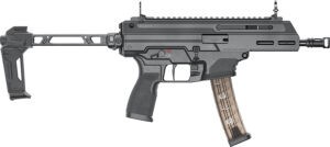 Springfield Armory Kuna 9mm pistol in black with Strike Industries FSA brace and 30-round magazine
