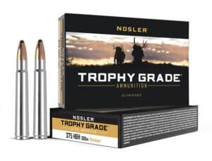 Nosler 40606 Trophy Grade Safari  375H&HMag 300gr Nosler Spitzer Partition 20 Per Box/10 Case